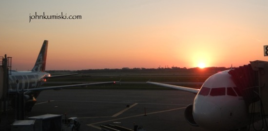 Sunrise, Kansas City airport.