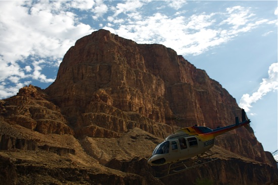 The helicopter delivered us to the Colorado River.