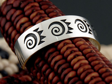 An example of Hopi silver work.