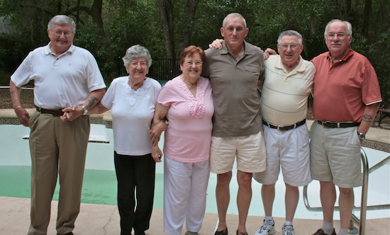 My Mom with her surviving siblings- Norman, Pauline, Huguette, Rudy, Leo, Donald.