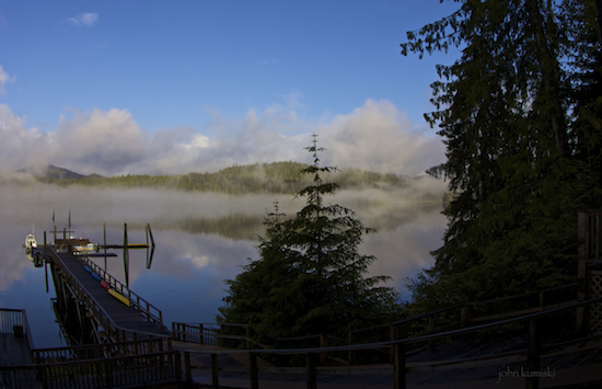 Morning view from the Lodge at Whale Pass.
