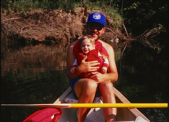 Maxx and Dad, Saco River, Maine.