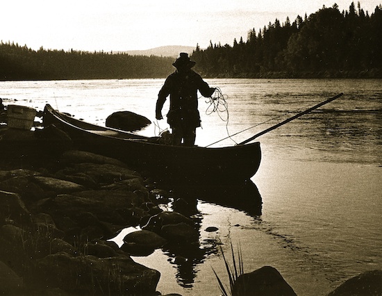 Jim Tedesco, on Maine's St. Johns River.
