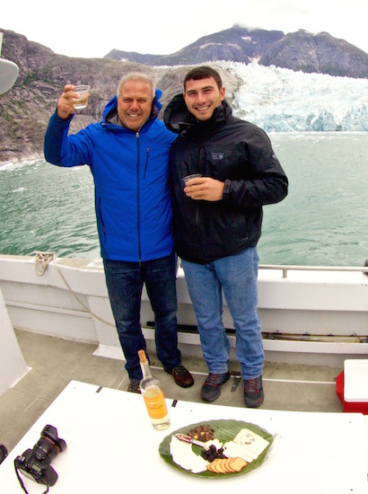 Wining and ding at the Le Conte glacier.