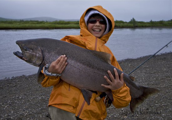 king salmon on fly