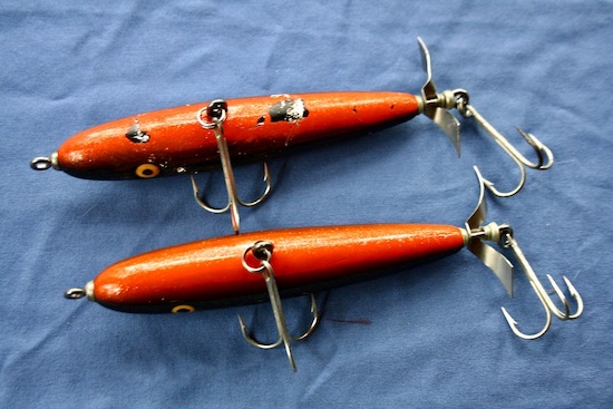 Vintage Wooden Fishing Lures in Boxes - Lot of 2